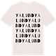 Vintage White t-shirt med Yalund ordlek t-shirt