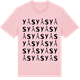 Pink Cotton t-shirt med Yås ordlek t-shirt
