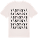 Vintage White t-shirt med Yås ordlek t-shirt