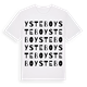 White t-shirt med Ystebo ordlek t-shirt