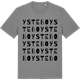 Mid Heather Gray t-shirt med Ystebo ordlek t-shirt