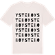 Vintage White t-shirt med Ystebo ordlek t-shirt