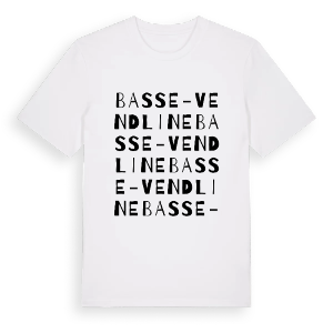Basse-Vendline ordlek t-shirt – ekologisk bomull t-shirt från Pinshirt