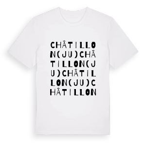 Châtillon (JU) ordlek t-shirt – ekologisk bomull t-shirt från Pinshirt