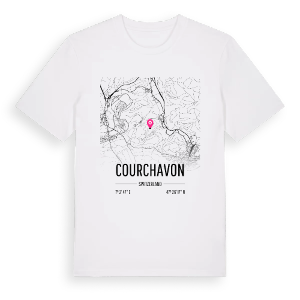 Courchavon karta t-shirt – ekologisk bomull t-shirt från Pinshirt