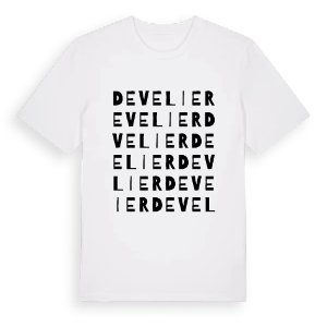 Develier ordlek t-shirt – ekologisk bomull t-shirt från Pinshirt