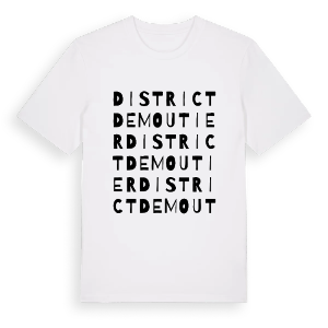 District de Moutier ordlek t-shirt – ekologisk bomull t-shirt från Pinshirt