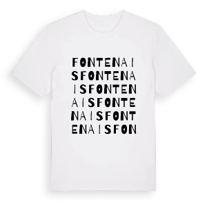 Fontenais ordlek t-shirt – ekologisk bomull t-shirt från Pinshirt