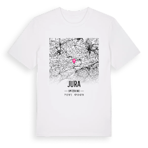 Jura karta t-shirt – ekologisk bomull t-shirt från Pinshirt