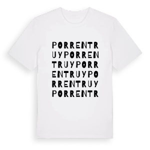 Porrentruy ordlek t-shirt – ekologisk bomull t-shirt från Pinshirt