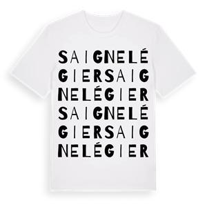 Saignelégier ordlek t-shirt – ekologisk bomull t-shirt från Pinshirt