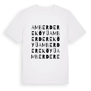 Amberdere Köyü ordlek t-shirt – ekologisk bomull t-shirt från Pinshirt
