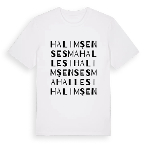 Halim Şenses Mahallesi ordlek t-shirt – ekologisk bomull t-shirt från Pinshirt