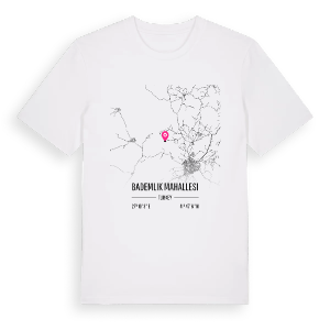 Bademlik Mahallesi karta t-shirt – ekologisk bomull t-shirt från Pinshirt