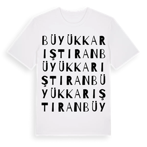 Büyükkarıştıran ordlek t-shirt – ekologisk bomull t-shirt från Pinshirt