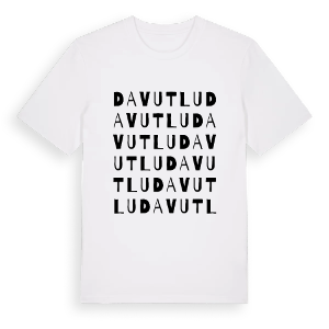 Davutlu ordlek t-shirt – ekologisk bomull t-shirt från Pinshirt