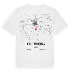 Devlet Mahallesi karta t-shirt – ekologisk bomull t-shirt från Pinshirt