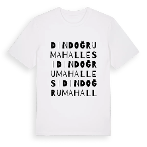 Dindoğru Mahallesi ordlek t-shirt – ekologisk bomull t-shirt från Pinshirt