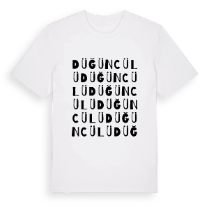 Düğüncülü ordlek t-shirt – ekologisk bomull t-shirt från Pinshirt