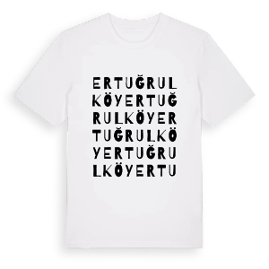 Ertuğrulköy ordlek t-shirt – ekologisk bomull t-shirt från Pinshirt