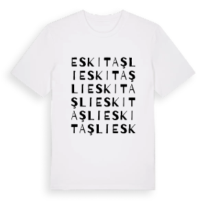 Eskitaşlı ordlek t-shirt – ekologisk bomull t-shirt från Pinshirt