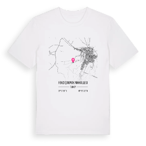 Fevzi Çakmak Mahallesi karta t-shirt – ekologisk bomull t-shirt från Pinshirt