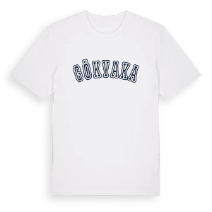 Gökyaka college t-shirt – ekologisk bomull t-shirt från Pinshirt