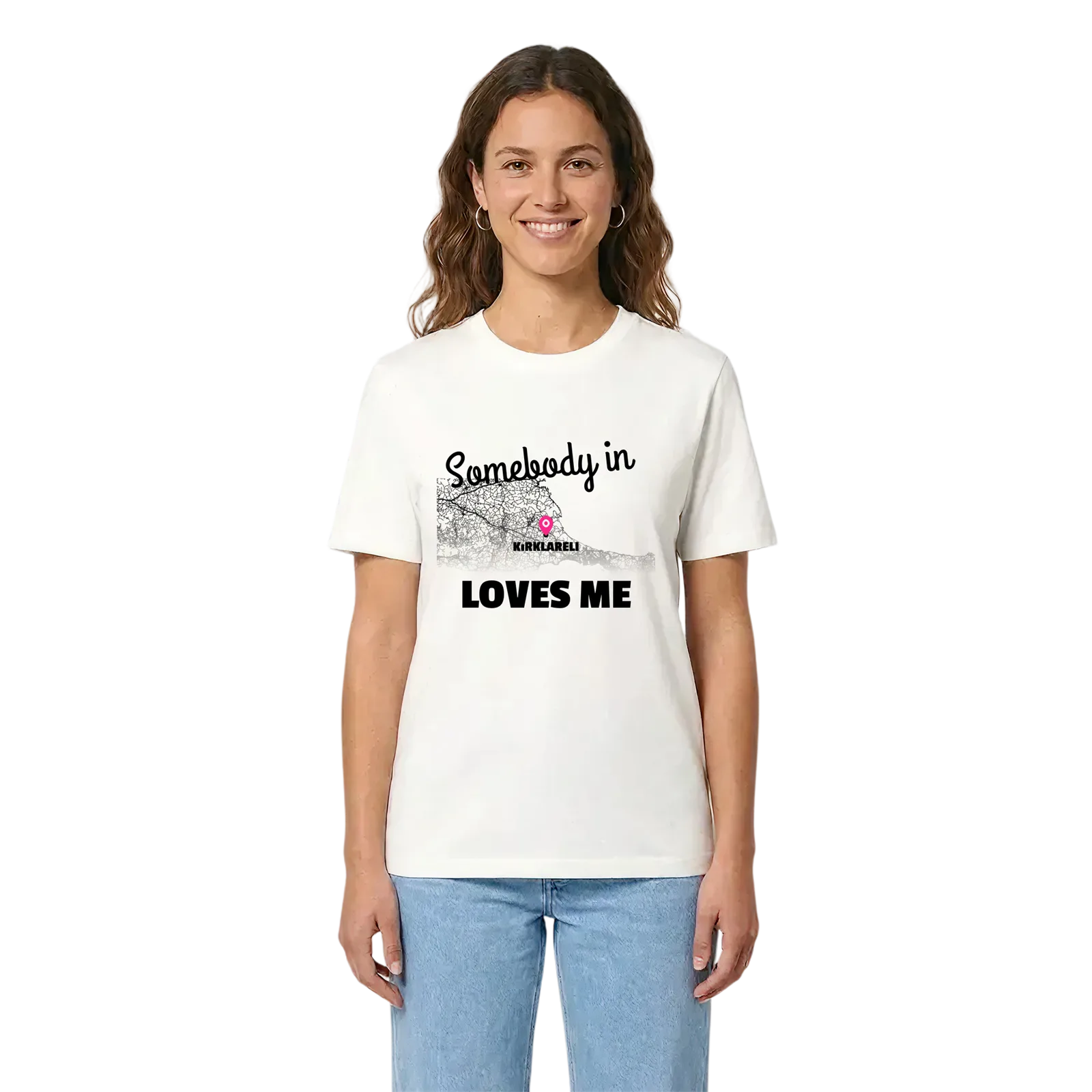 Någon i Kırklareli älskar mig t-shirt – White, i miljö