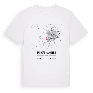 Karakaş Mahallesi karta t-shirt – ekologisk bomull t-shirt från Pinshirt
