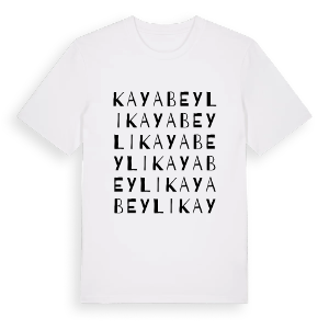 Kayabeyli ordlek t-shirt – ekologisk bomull t-shirt från Pinshirt