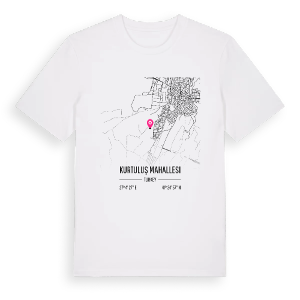 Kurtuluş Mahallesi karta t-shirt – ekologisk bomull t-shirt från Pinshirt