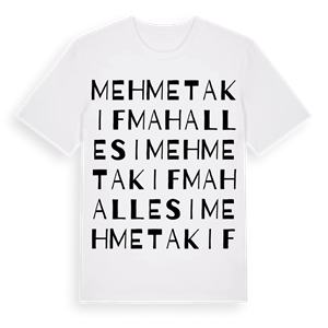 Mehmet Akif Mahallesi ordlek t-shirt – ekologisk bomull t-shirt från Pinshirt