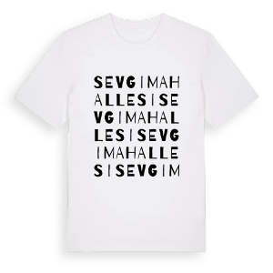 Sevgi Mahallesi ordlek t-shirt – ekologisk bomull t-shirt från Pinshirt