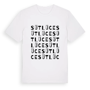 Sütlüce ordlek t-shirt – ekologisk bomull t-shirt från Pinshirt