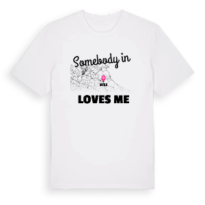 Någon i Vize älskar mig t-shirt – ekologisk bomull t-shirt från Pinshirt