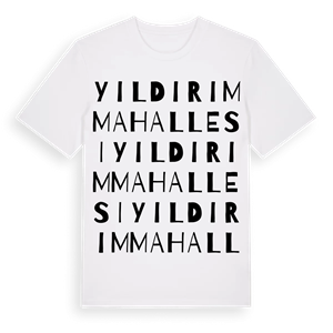Yıldırım Mahallesi ordlek t-shirt – ekologisk bomull t-shirt från Pinshirt