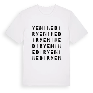 Yenibedir ordlek t-shirt – ekologisk bomull t-shirt från Pinshirt