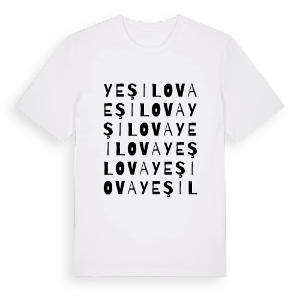 Yeşilova ordlek t-shirt – ekologisk bomull t-shirt från Pinshirt
