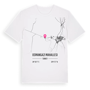 Osmangazi Mahallesi karta t-shirt – ekologisk bomull t-shirt från Pinshirt