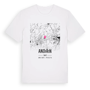 Andırın karta t-shirt – ekologisk bomull t-shirt från Pinshirt