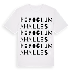 Beyoğlu Mahallesi ordlek t-shirt – ekologisk bomull t-shirt från Pinshirt