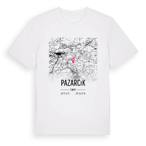 Pazarcık karta t-shirt – ekologisk bomull t-shirt från Pinshirt
