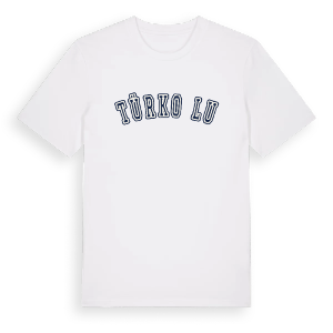 Türkoğlu college t-shirt – ekologisk bomull t-shirt från Pinshirt