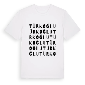 Türkoğlu ordlek t-shirt – ekologisk bomull t-shirt från Pinshirt