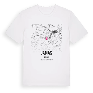 Jämäs karta t-shirt – ekologisk bomull t-shirt från Pinshirt