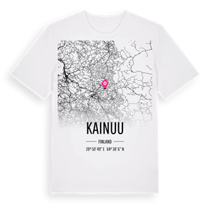 Kainuu karta t-shirt – ekologisk bomull t-shirt från Pinshirt