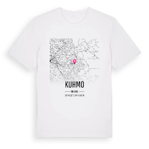 Kuhmo karta t-shirt – ekologisk bomull t-shirt från Pinshirt