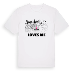 Någon i Kuhmo älskar mig t-shirt – ekologisk bomull t-shirt från Pinshirt