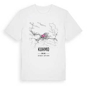 Kuhmo karta t-shirt – ekologisk bomull t-shirt från Pinshirt