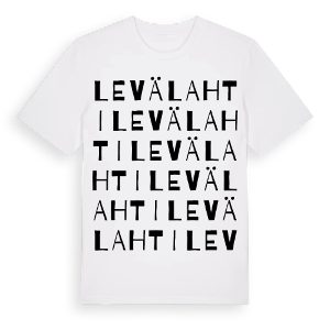 Levälahti ordlek t-shirt – ekologisk bomull t-shirt från Pinshirt